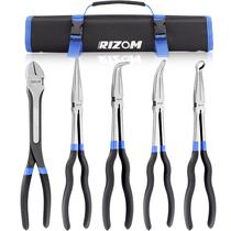 Conjunto de alicates RIZOM, 5 peças, bico de agulha de 28 cm de comprimento com estojo
