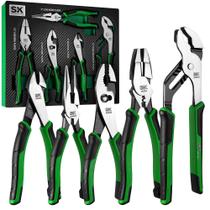 Conjunto de alicates SK Premium CR-V de 5 peças com organizador de espuma EVA Conjunto de alicates SK Premium CR-V de 5 peças com organizador de espuma EVA