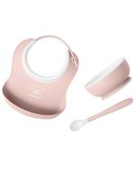 Conjunto de Alimentação BabyBjörn 3 Peças - Rosa Pó - Sem BPA