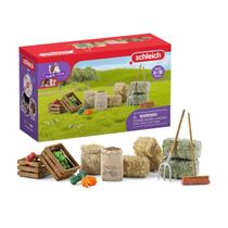 Conjunto de Alimentação e Acessórios Schleich Horse Club - 14 Unidades