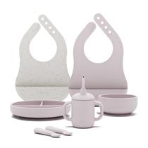 Conjunto de alimentação Lalo First Bites Silicone Baby Led Weaning 6 peças