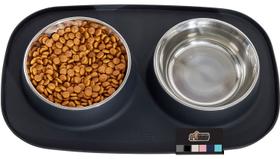 Conjunto de alimentação para animais de estimação Gorilla Grip 2 xícaras à prova d'água sem BPA