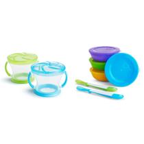 Conjunto de alimentação para bebês Munchkin Love-a-Bowls 10 peças com tampas Conjunto de alimentação para bebês Munchkin Love-a-Bowls 10 peças com tampas
