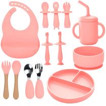 Conjunto de alimentação para bebês SILI FACTORY Silicone 13 unidades de 6 meses ou mais rosa