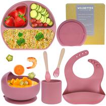 Conjunto de alimentação para bebês WillBetter 6 peças com placas de sucção e tigelas para 6 ou mais