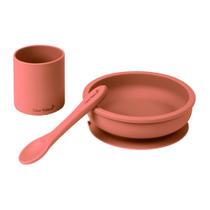 Conjunto de alimentação SARO Nordic Party Silicone, 3 peças, cor de cobre