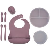 Conjunto de Alimentação WeeSprout Baby Led Weaning - Silicone Roxo