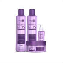 Conjunto de alisamento de cabelo CADIVEU Plastica Dos Fios com shampoo, condicionador, máscara de tratamento capilar, primer para cabelo