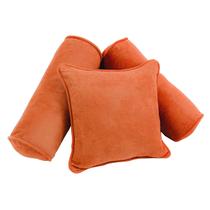 Conjunto de almofadas Blazing Needles Microsuede Tangerine, 3 peças Conjunto de almofadas Blazing Needles Microsuede Tangerine, 3 peças