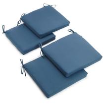Conjunto de almofadas de cadeira Blazing Needles Indigo Blue, pacote com 4