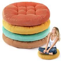 Conjunto de almofadas de chão Jerify, 4 peças, almofadas de meditação redondas de 55 x 10 cm