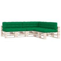 Conjunto de almofadas de sofá vidaXL Pallet 7 peças verdes para sofá de jardim