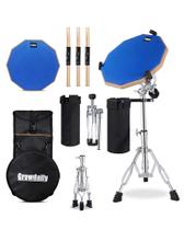 Conjunto de Almofadas de Treino de Bateria GrowDaily Snare com Suporte