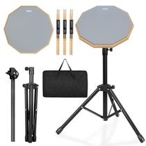 Conjunto de almofadas de treino de bateria GrowDaily Snare Drum 12" com suporte