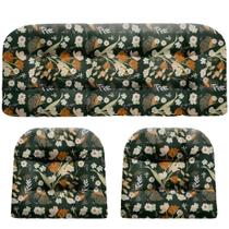 Conjunto de almofadas impermeáveis para sofá de vime para área externa DANGHOOGY Conjunto de almofadas impermeáveis para sofá de vime para área externa DANGHOOGY