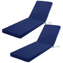Conjunto de almofadas para espreguiçadeira externa Comcaver 183x53x8 cm azul-marinho