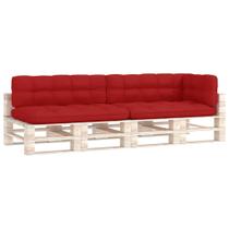 Conjunto de almofadas vidaXL Outdoor Pallet, 5 peças de tecido vermelho de poliéster