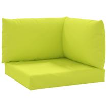 Conjunto de almofadas VidaXL Pallet Sofa, 3 peças de tecido verde brilhante