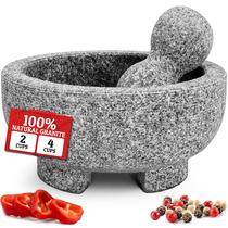 Conjunto de almofariz e pilão PriorityChef Granite 15,5 cm cinza Conjunto de almofariz e pilão PriorityChef Granite 15,5 cm cinza