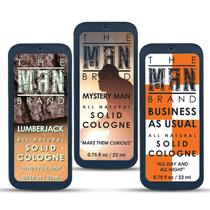 Conjunto de amostras de colônia sólida The Man Brand The Triad 22 ml x3
