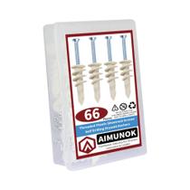 Conjunto De Ancoragens E Parafusos Para Drywall 66 Peças Ancoragens De Parede Auto-perfurantes