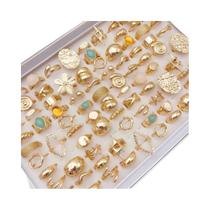 Conjunto De Anéis Abertos Femininos Da Moda, 20 Peças, Joias Com Flores, Linhas Geométricas