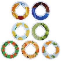 Conjunto De Anéis Aromatizadores Para Copos De Água Com Sabor, 7 Peças, Cápsulas De Aroma Sem Açúcar