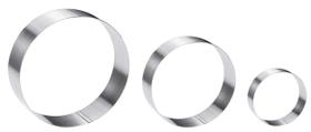 Conjunto de anéis de bolo Maykito de aço inoxidável redondo grande 10/15/20cm