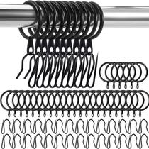 Conjunto de anéis de cortina e ganchos de pinos DHYLRICHER Metal 30 mm 30 unidades