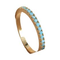 Conjunto De Anéis De Dedo Com Zircônia Turquesa Para Mulheres E Homens, Design Exquisito, Joias Para