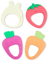 Conjunto de Anéis de Dentição para Bebê Skip Hop em Silicone Macio, 4 Peças Conjunto de Anéis de Dentição para Bebê Skip Hop em Silicone Macio, 4 Peças
