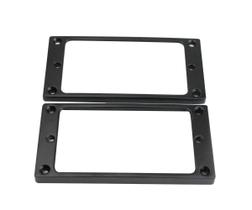 Conjunto de anéis de montagem de pickup Guyker Flat Metal Humbucker Black Conjunto de anéis de montagem de pickup Guyker Flat Metal Humbucker Black