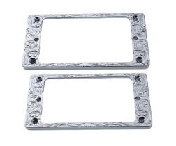 Conjunto de anéis de montagem de pickup Guyker Metal Flat Humbucker Cover