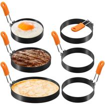 Conjunto de anéis de panqueca Egg Ring Patelai em aço inoxidável 10/15/20cm Conjunto de anéis de panqueca Egg Ring Patelai em aço inoxidável 10/15/20cm