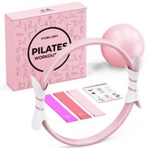 Conjunto de anéis de Pilates Fuelion para mulheres com faixas de resistência e bola