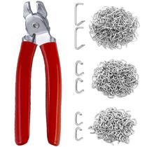 Conjunto de anéis de porco LonlyEagle 300 unidades com alicate dobrado para gaiolas de animais Conjunto de anéis de porco LonlyEagle 300 unidades com alicate dobrado para gaiolas de animais