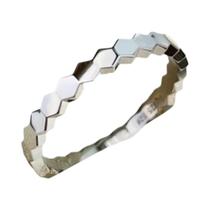 Conjunto De Anéis Femininos Em Prata Esterlina 925 Com Design De Colmeia Para Noivado E Casamento