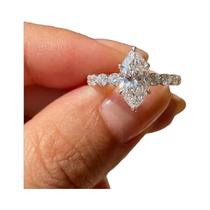 Conjunto De Anéis Femininos Em Prata Esterlina 925 Com Zircônia Cúbica Marquise Joias Modernas Conjunto De Anéis Femininos Em Prata Esterlina 925 Com Zircônia Cúbica Marquise Joias Modernas