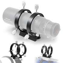 Conjunto de anéis Guiding Scope Astromania ajustável com 69 mm de diâmetro Conjunto de anéis Guiding Scope Astromania ajustável com 69 mm de diâmetro