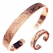 Conjunto de anéis magnéticos e pulseiras LONGRN Pure Copper Women