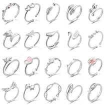 Conjunto de anéis TAMHOO ajustável para mulheres e meninas adolescentes (20 unidades) Conjunto de anéis TAMHOO ajustável para mulheres e meninas adolescentes (20 unidades)