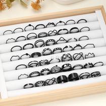 Conjunto de Anéis Vintage com Cristais, Pérolas e Borboletas - Estilo Feminino Conjunto de Anéis Vintage com Cristais, Pérolas e Borboletas - Estilo Feminino