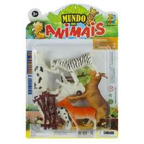 Conjunto De Animais da Fazenda Miniaturas De Plástico 9 Peças - JR TOYS