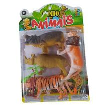 Conjunto De Animais Da Selva Miniaturas De Plástico 6 Peças - JR TOYS