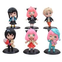 Conjunto de anime Action Figures Spy Family, 6 peças colecionáveis em PVC Conjunto de anime Action Figures Spy Family, 6 peças colecionáveis em PVC