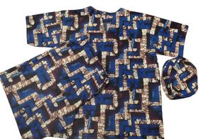 Conjunto de Ankara Masculino com Eketé - Candomblé