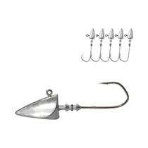 Conjunto De Anzóis De Pesca Pesados De Metal Com Cabeça Plomada 5 Peças 3.5g 10g 21g 35g Anzol
