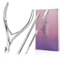 Conjunto de aparador de cutículas YINYIN em aço inoxidável prateado com caixa Conjunto de aparador de cutículas YINYIN em aço inoxidável prateado com caixa