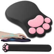 Conjunto de Apoio Ergonômico para Pulso com Mouse Pad L-SPOUTTO - Patinha de Gato Conjunto de Apoio Ergonômico para Pulso com Mouse Pad L-SPOUTTO - Patinha de Gato