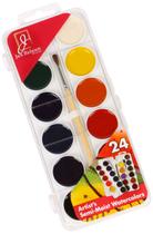 Conjunto de aquarela Jack Richeson Student Semi Moist 24 cores